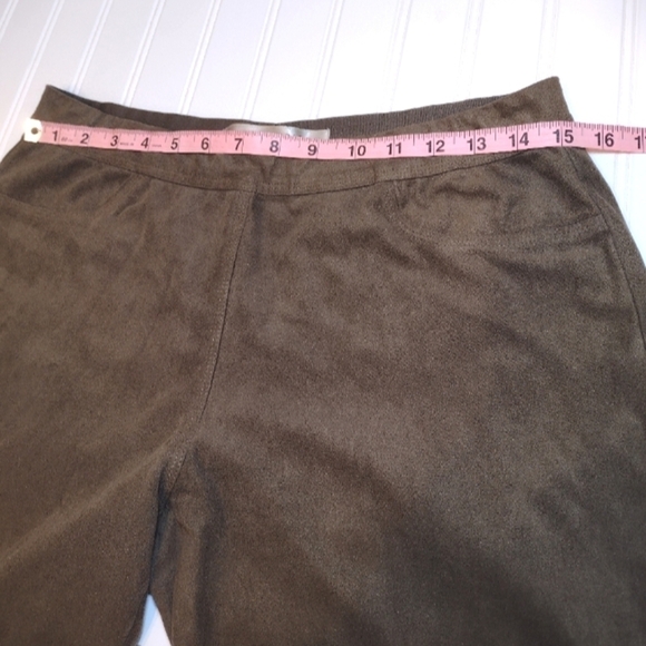 Max Studio women's olive green stretchy pull on leggings size(L) - Picture 11 of 14